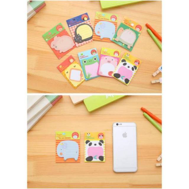 

【GFY】 Post it gambar hewan hewan lucu , kreatif , note 【COD】