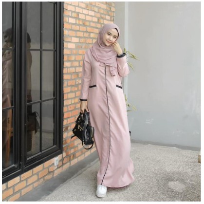 Jangan Sampai Lewatkan Baju Gamis Wanita Terbaru Model Pesta Kekinian Moscrepe Polos Asmaran Maxi Shopee Indonesia