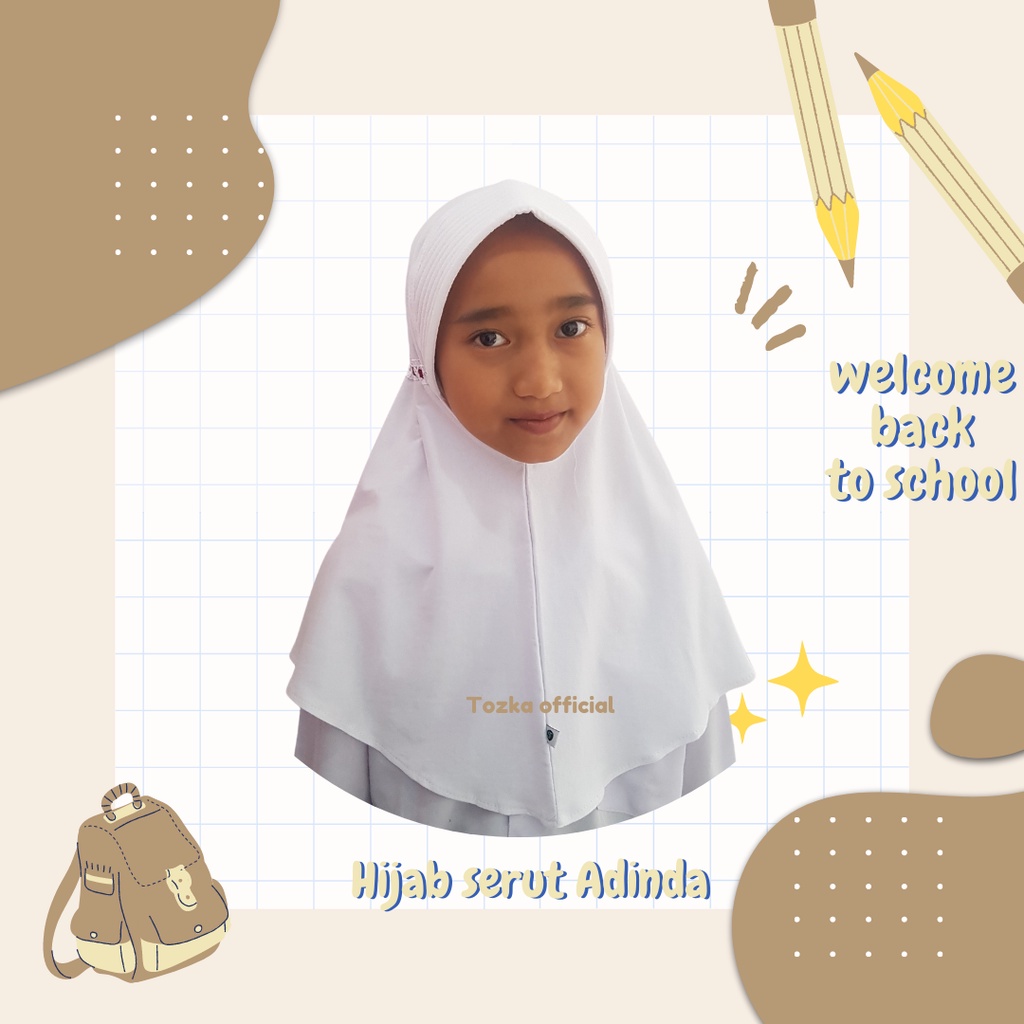 Hijab anak sekolah I Jilbab serut anak