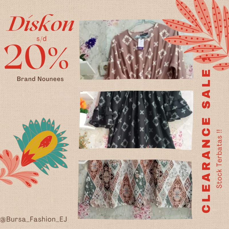 Clearance Sale | Gamis Premium Nounes Original | Fashion Wanita Muslim