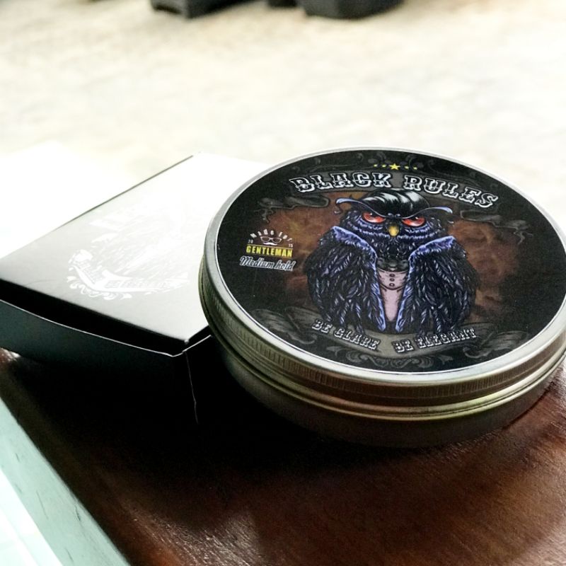 Pomade Black Rules Medium Hold Original Beewax Blackrules