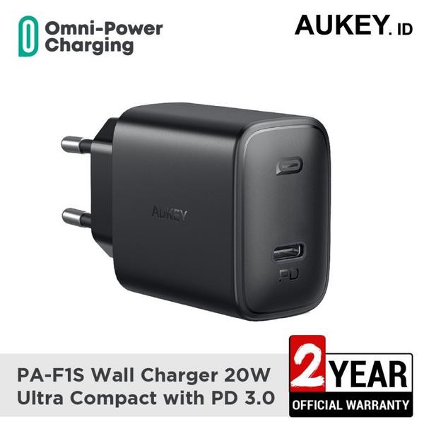 Aukey Wall Charger Iphone Samsung 20W Ultra Compact PD 3.0 New Barang Baru Original