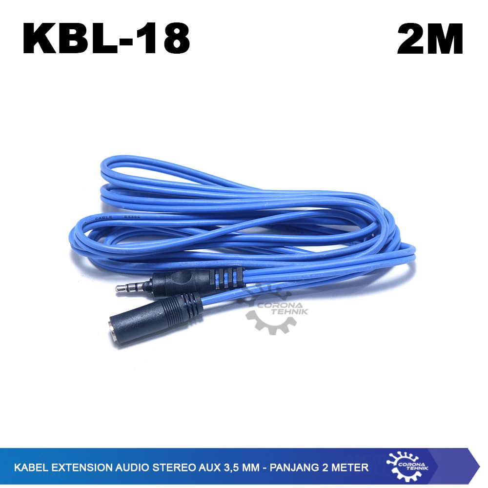 Kabel Extension Audio Stereo AUX 3,5 mm - Panjang 2 Meter