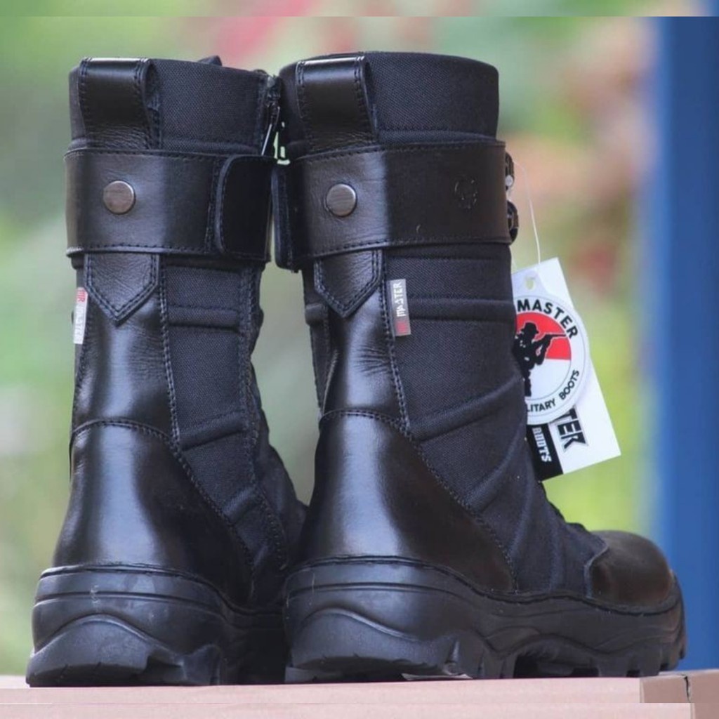 SEPATU PDL NINJA KULIT SAPI ASLI MERK MR MASTER SEPATU PDL DINAS LAPANGAN TNI POLRI SECURITY SATPAM