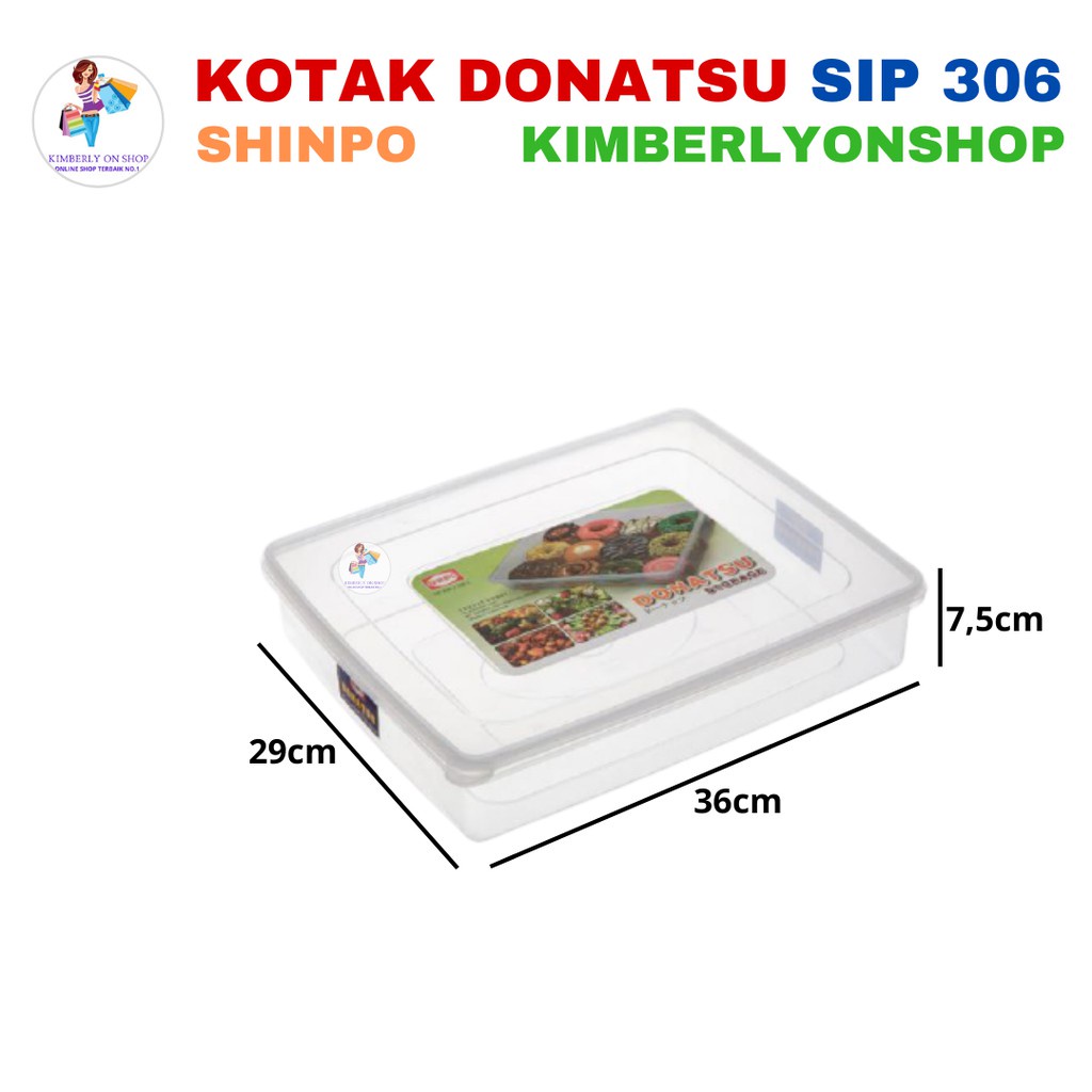 Kotak Sealware Putih / Wadah Donut Donat Transparan Shinpo Sealware SIP 306 Donatsu / Kotak Tempat Donat Risol Makanan Serbaguna - PUTIH