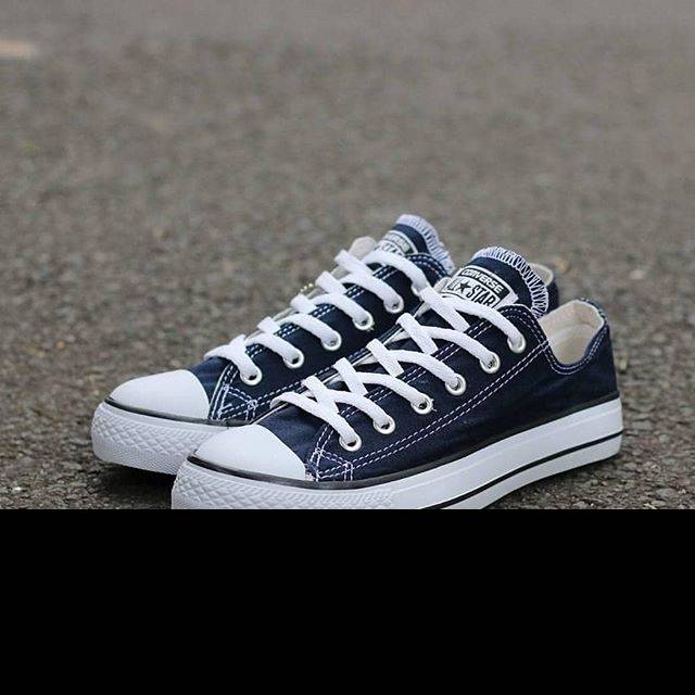 Sepatu Converse Allstar Classic Navy Biru Dongker Sneakers Kets Pria Wanita Sekolah Kerja Kuliah