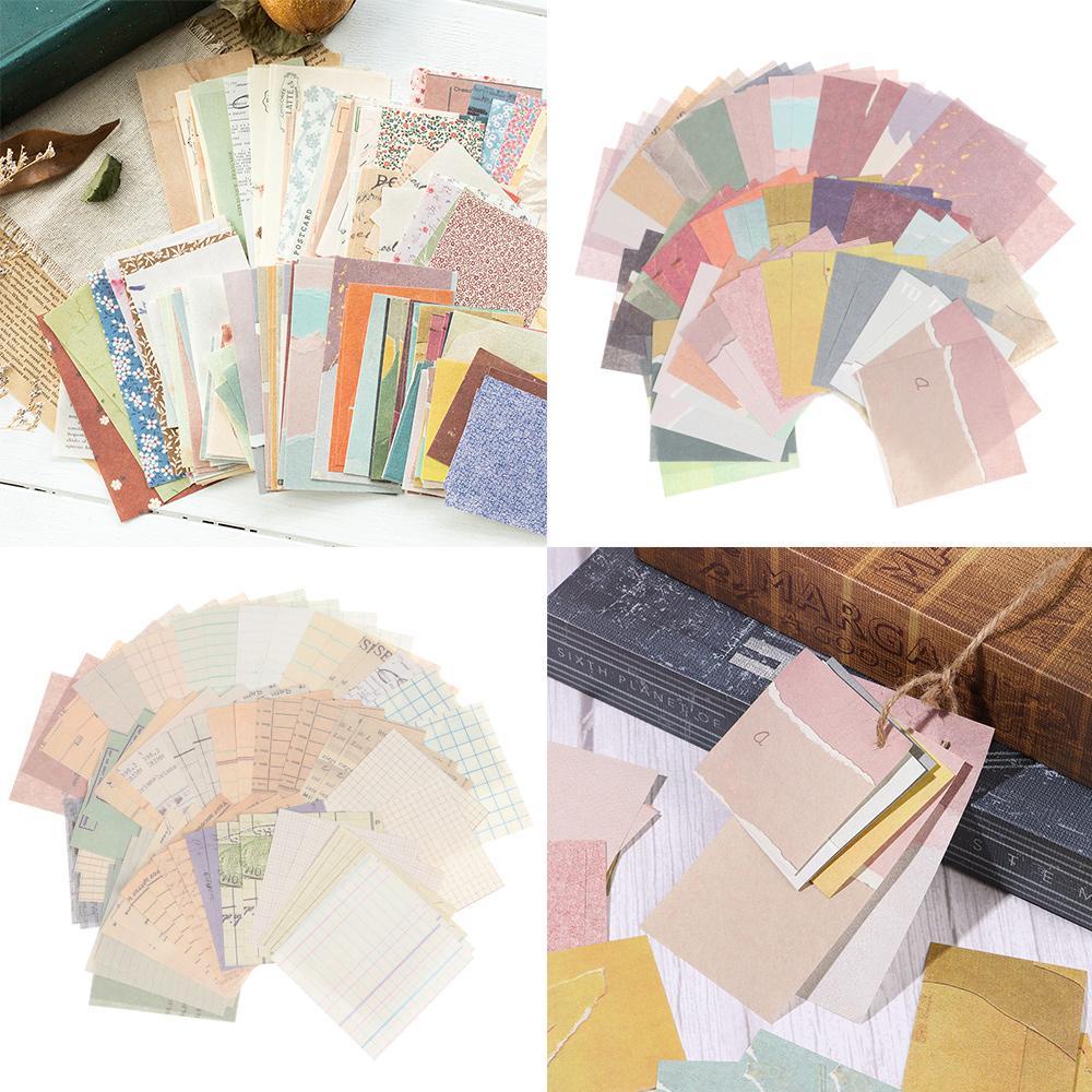 Top 60PCS Scrapbook Bahan Kertas DIY Kreatif Alat Tulis Sekolah Scrapbooking Card