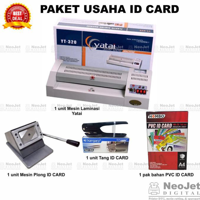 

Open Ds] Paket Usaha Id Card Mesin Laminator Yatai Plong Id Bahan Id Card Pvc