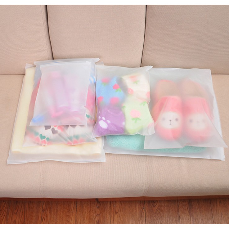 [TOYOU SHOP T14] ZIPPER STORAGE BAG 20x28 | TAS KOSMETIK TRANSPARAN | POUCH TRAVEL | ORGANIZER BAG KOSMETIK