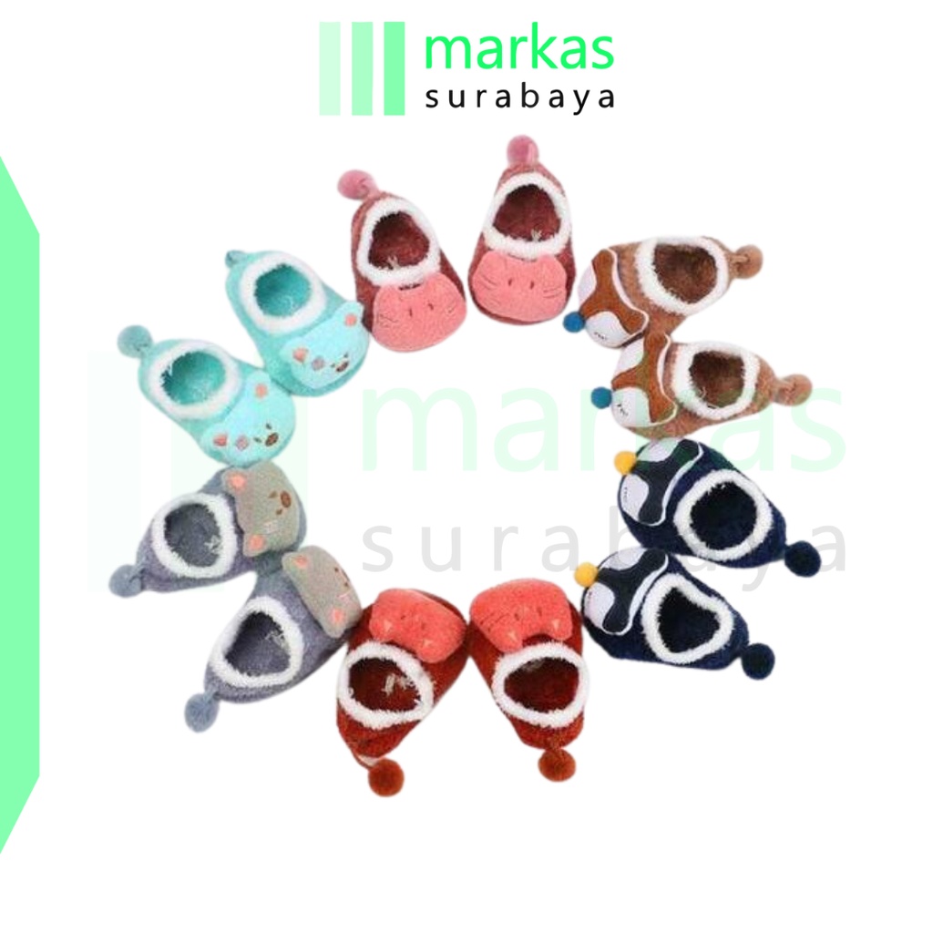 MARKAS KS02 Sepatu Bayi Bulu Karakter Sepatu Anak Motif  Prewalker Baby Shock Animal