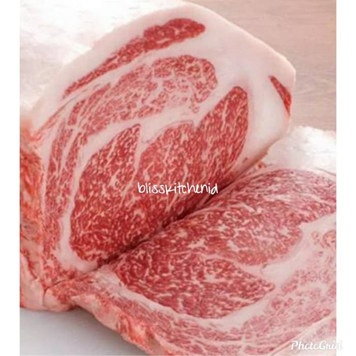 Japanese Wagyu Beef Ribeye A5 Steak 1cm 200gr Shopee Indonesia