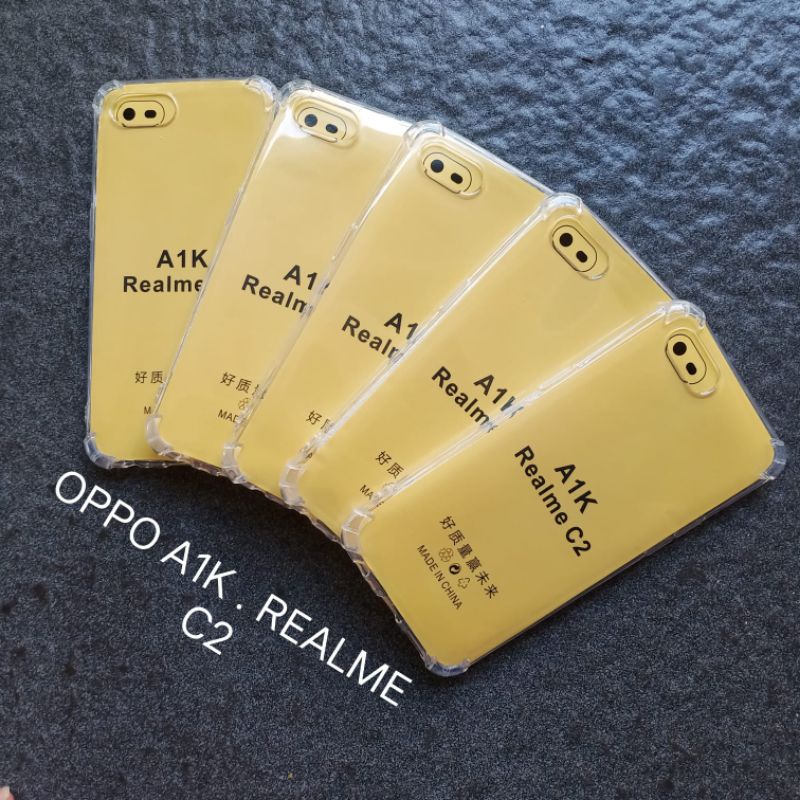 Case bening Oppo A1K / Realme C2 . F11 . F7 . F3+ anti crack soft softcase softshell silikon cover casing kesing housing