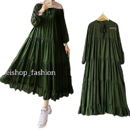 Rachel Midi Dress / Dress Wanita Terbaru Bahan Katun Rayon