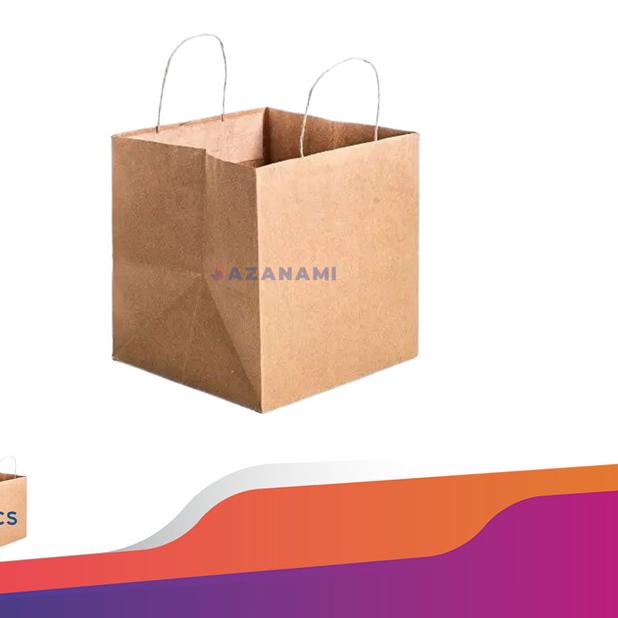 

➴ PAPERBAG KOTAK KANTONG KERTAS 24 X 24 BAG COKLAT TALI ISI 12 PCS ♚