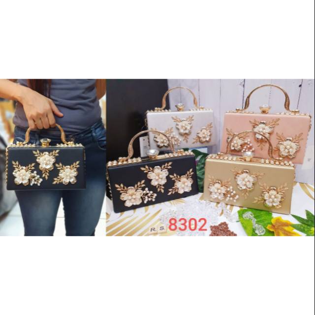 Tas
 pesta wanita flower 3 mini import 
Tas unik tas Murah tas fashion Clutch pesta wanita import