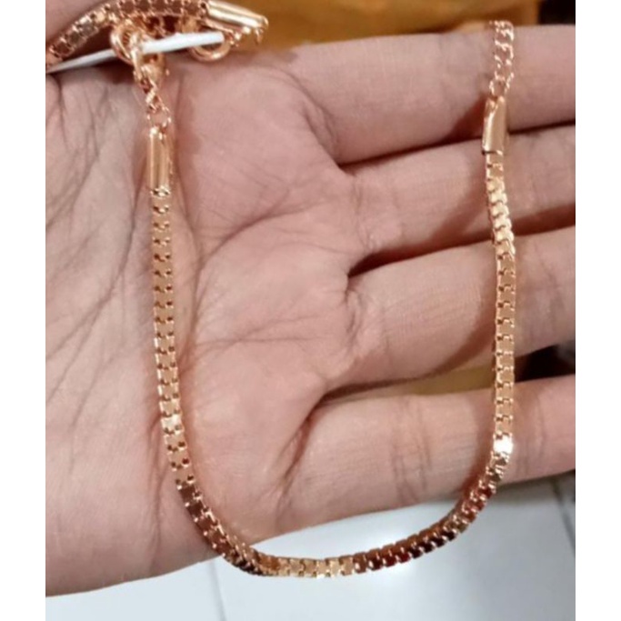 NK891. Gelang tangan xuping wanita lapis emas ukuran 18-20 cm model milano