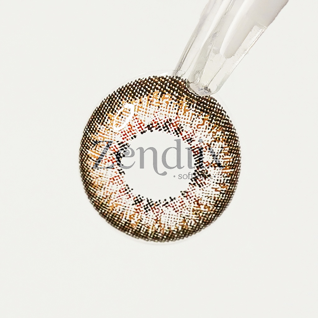 Softlens PUFFY warna BROWN 21.8mm Normal beda Minus