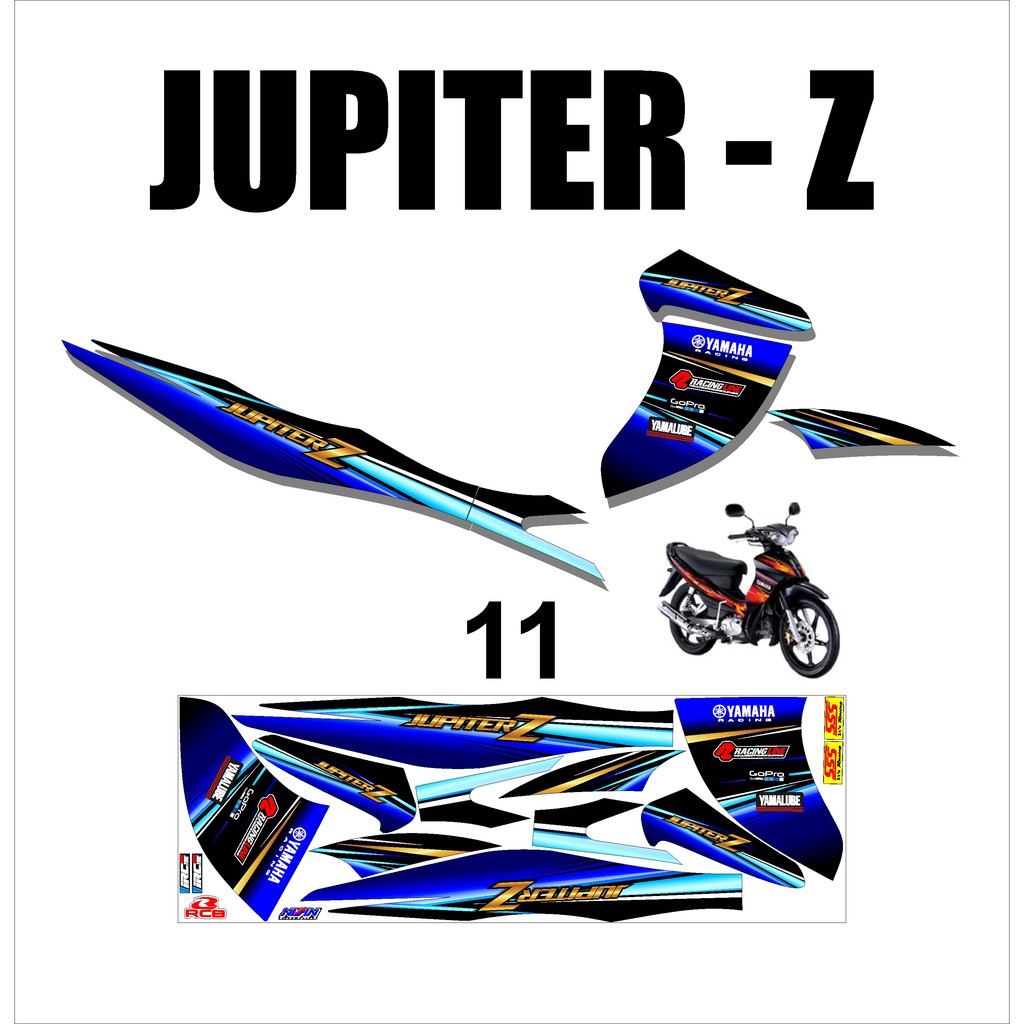 Striping Jupiter Z - Sticker Stiker Variasi Lis Motor Jupiter Z Burhan Termurah DS JP - 11