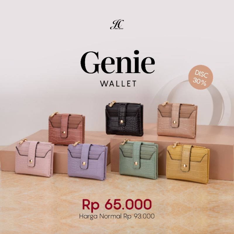 Jimshoney Genie Wallet Dompet Wanita Original Realpic Croco leather Dompet Lipat bisa Cod