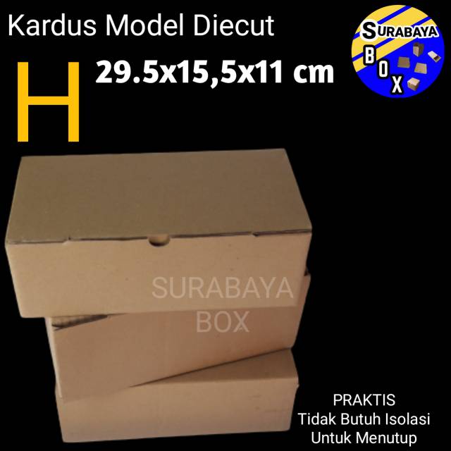 

KARDUS H COKLAT 29.5x15.5x11cm BOX DUS KARTON BOX KOTAK SEPATU PACKING