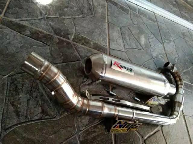 Knalpot R-SPEED Tiger Megapro Gl pro leher fullcacing boom-2