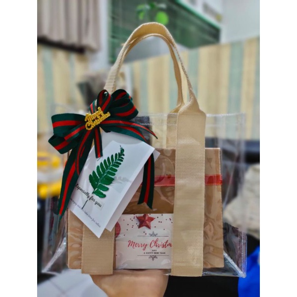 

Tas Tote Bag Mika Korea Transparan Tebal Kuat Goodie Gift Set Hampers