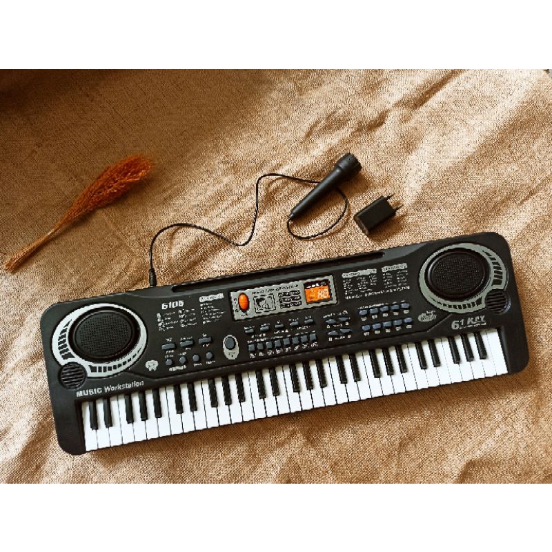 Taffstudio Digital Electronic Keyboard 61 Keys - HM 3366 Black