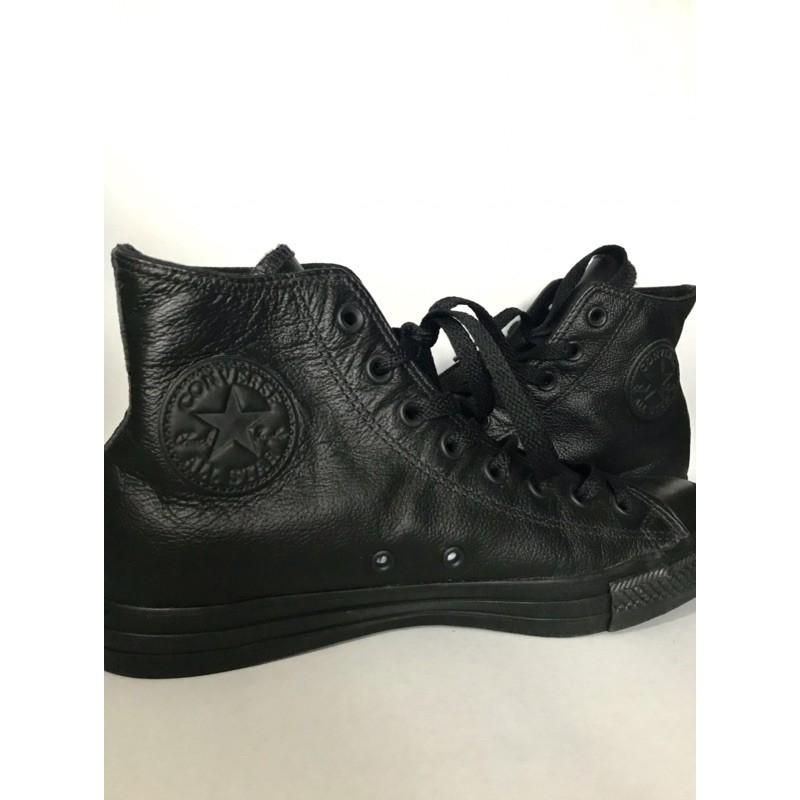 black leather chuck