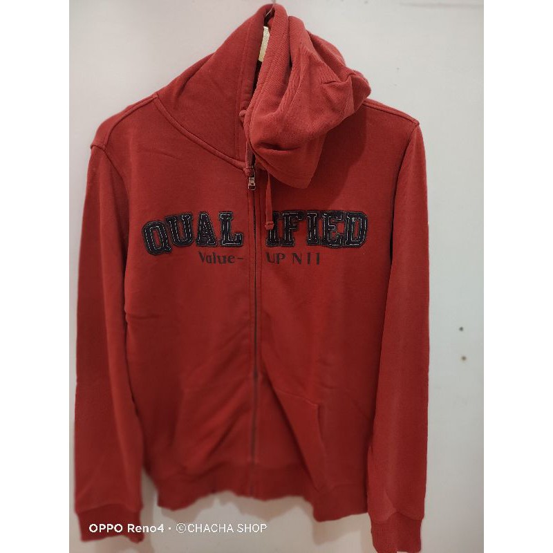 PL Hoodie Zipper NII Qualified Merah Marun