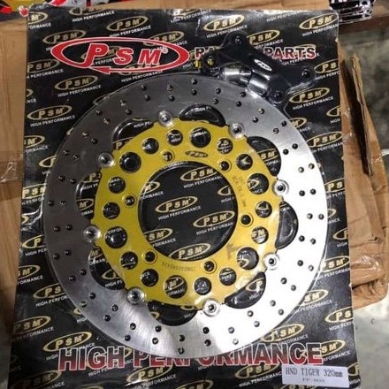 Piringan cakram depan psm flowting 320mm tiger old-megapro-gl-cb