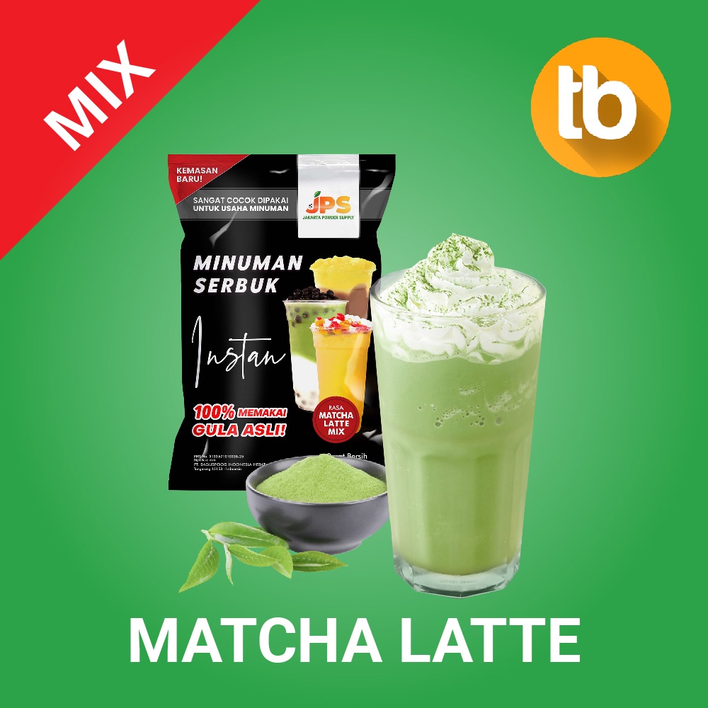 

JPS Powder Bubuk Minuman Serbuk Instan Rasa Matcha Latte Mix Campur Gula 1Kg