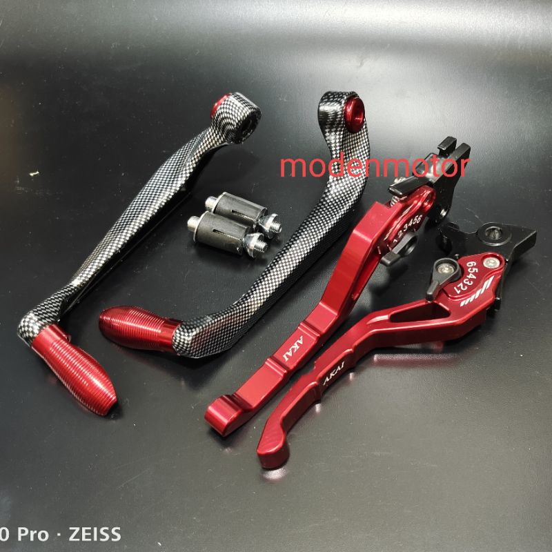 Handle variasi stelan full CNC + Proguard carbon sabit Nmax Pcx Vario Beat Mio CBR Tiger Fu Vixion Aerox mio j DLL