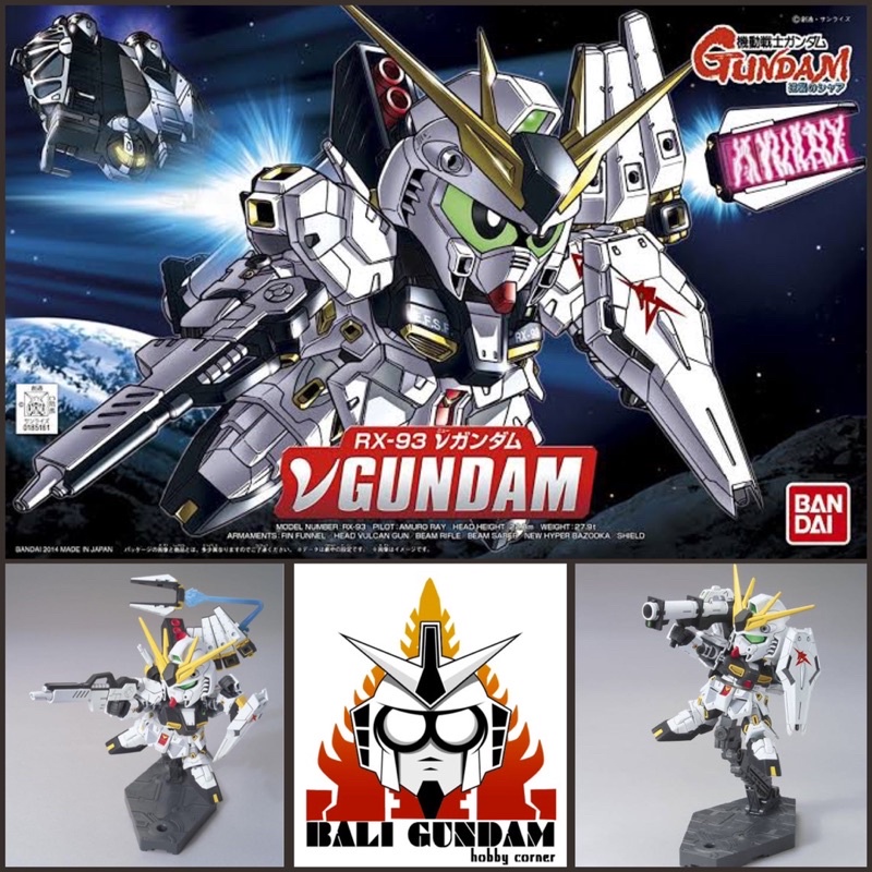 SD BB RX-93 NU GUNDAM V GUNDAM Bali Gundam hobby Corner Bandai Original