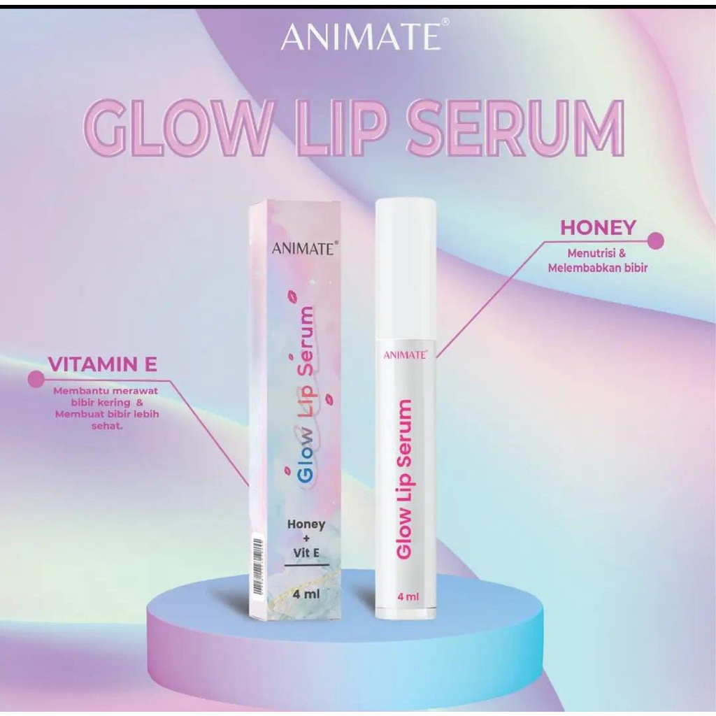 Animate Glow Lip Serum Honey+Vit E 4m