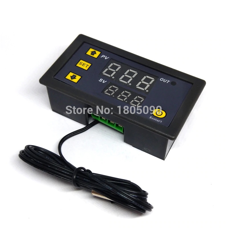 NIUKETAT Digital Temperature Controller Thermostat LED Display AC110-220V with Sensor W3230