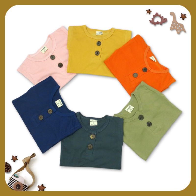 COMFORTABLE Setelan Bayi Lengan Panjang / Piyama Bayi Polos Warna Uk. S - XL