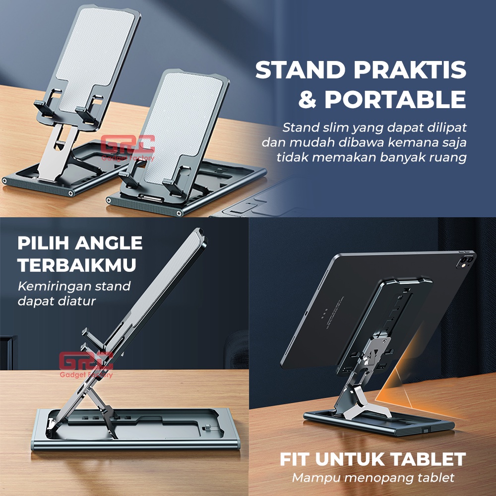 Holder Handphone Tablet Dudukan Standing HP Tab iPad Stand Lipat
