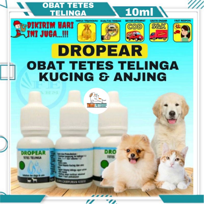 OBAT TETES TELINGA KUCING ANJING DROPAER / OBAT RADANG TELINGA KUCING CONGEK BAU