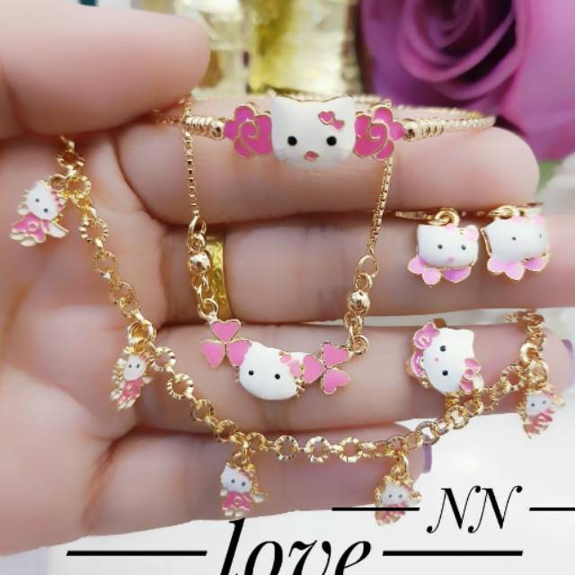 Xuping set perhiasan anak lapis emas 24K 1814