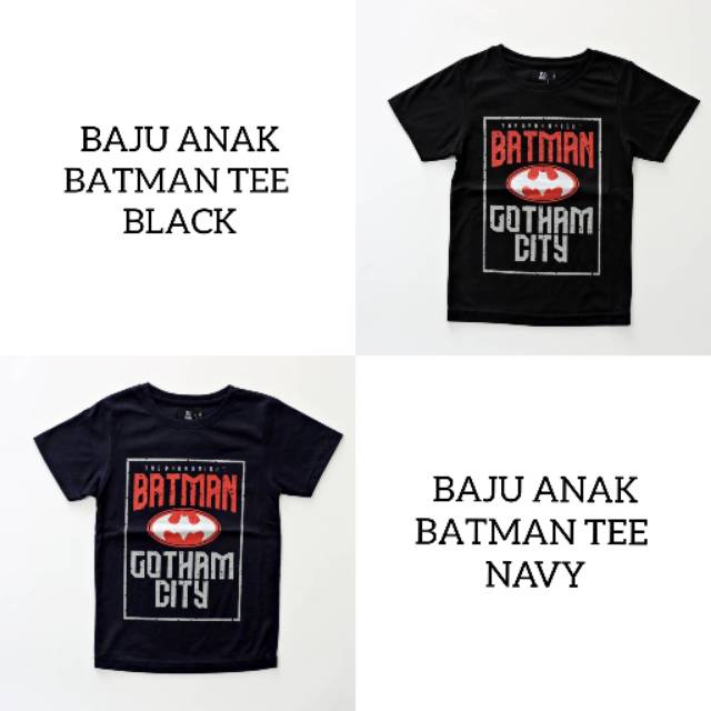 BAJU ANAK IMPORT BATMAN TEE NAVY (IMPORT THAILAND) - B62