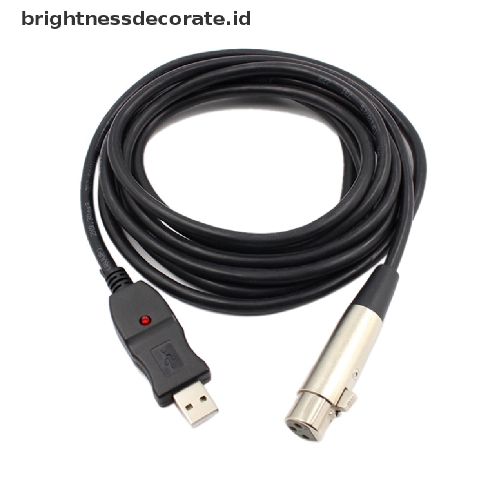 [birth] XLR Female to USB Male 10ft Cable Cord Adapter Audio Vocal Recorder Microphone [ID]