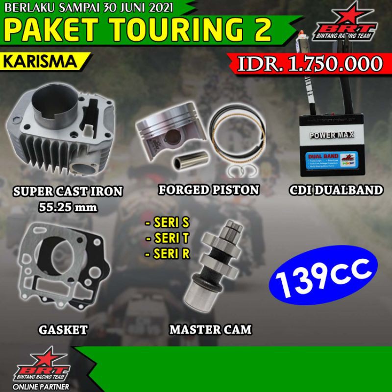 PAKET TOURING 2 KARISMA SUPRA X 125 BRT
