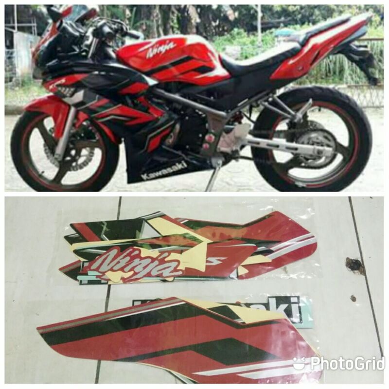 Stiker Ninja Rr model 2015 MERAH