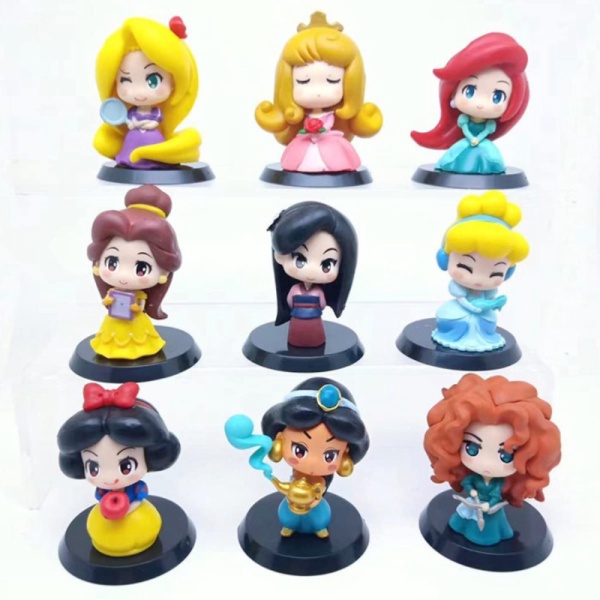 

Princess 9 Topper Unik Set Kue Baby Ariel Disney Figure Merida Version Limited Pcs