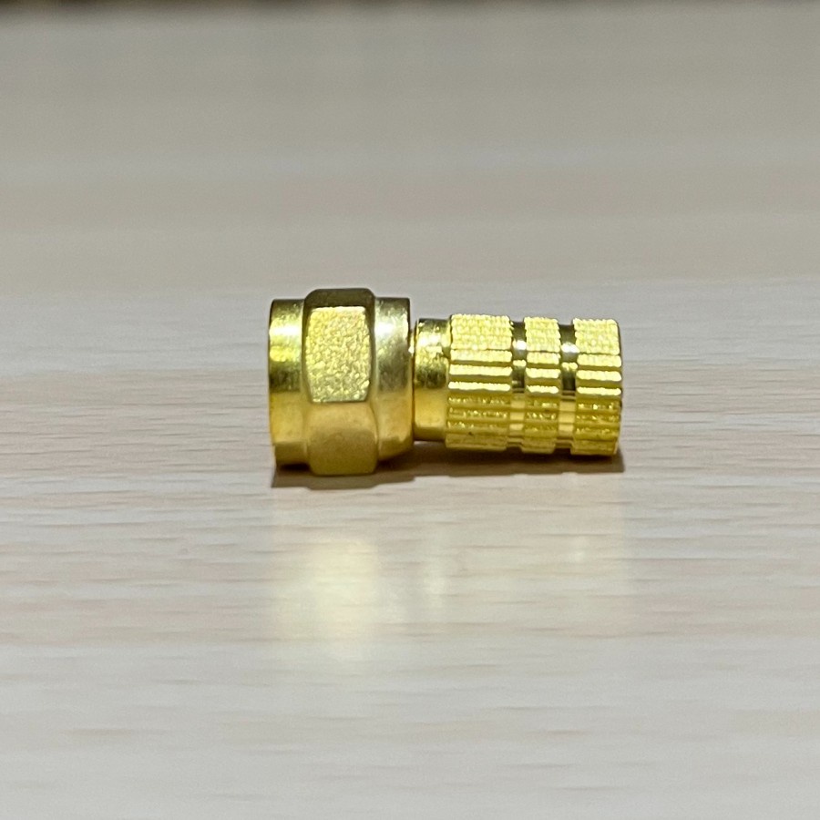 JACK KONEKTOR F 5C RG6 DRAT SEAL GOLD EMAS KARET TEBAL ANTENA TV BNC CCTV RECEIVER PARABOLA