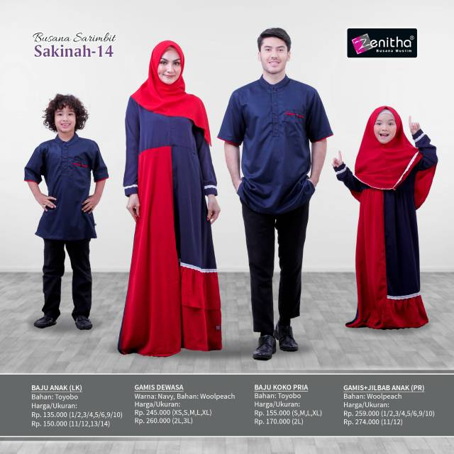 Sarimbit Keluarga Navy - Baju Keluarga Zenitha - Baju Couple Lebaran Murah Zenitha Original