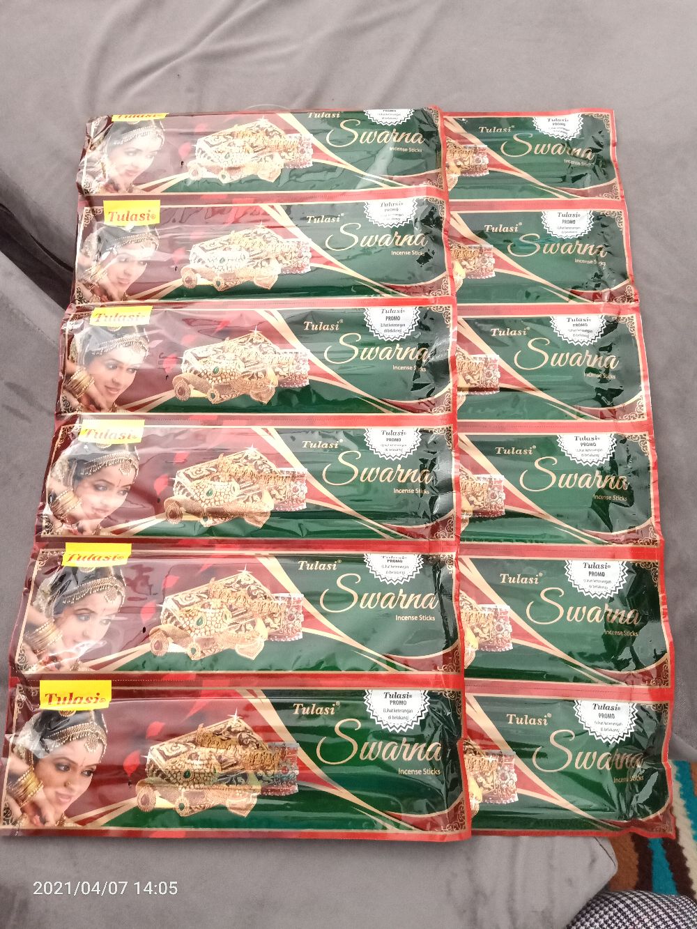 Dupa India (aromaterapi) Pouch Plastic - Tulasi Swarna 35 Sticks
