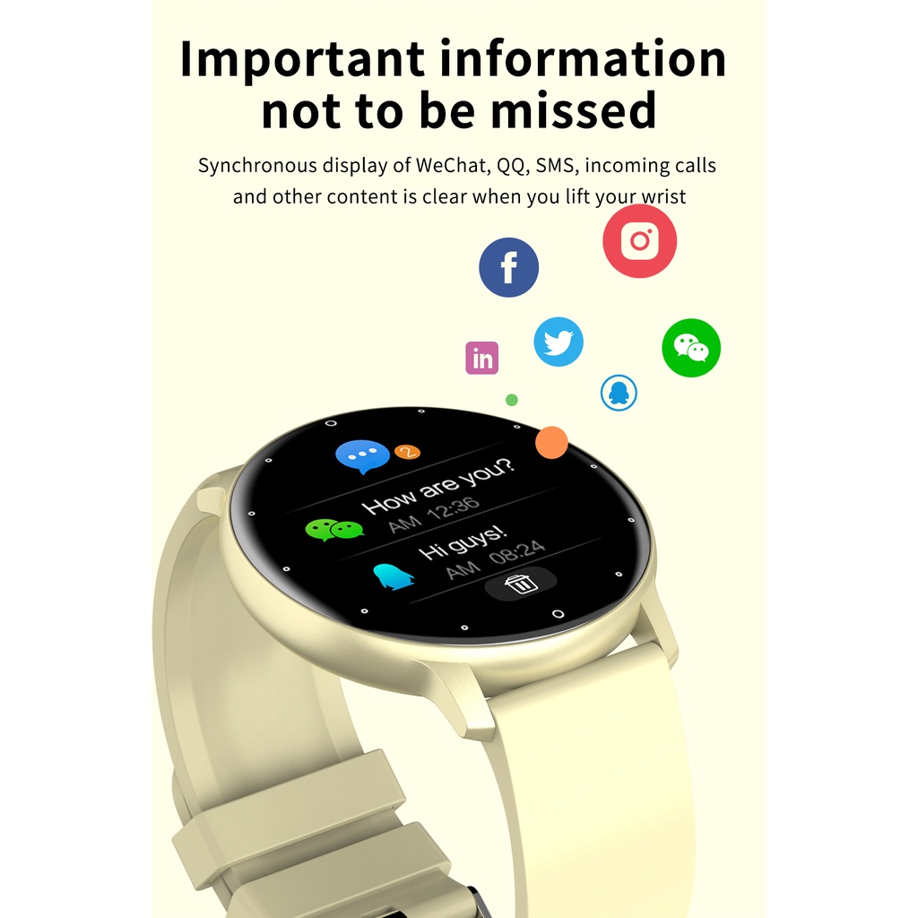 Jam Tangan Pintar Smart Watch 1.28HD wallpaper custom Heart Rate blood pressure monitor Wireless charge Spin button Sport Smart watch