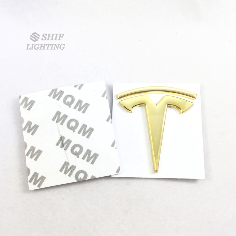 1Pc Stiker Emblem / Badge Pengganti Bahan Metal untuk Dekorasi Tesla