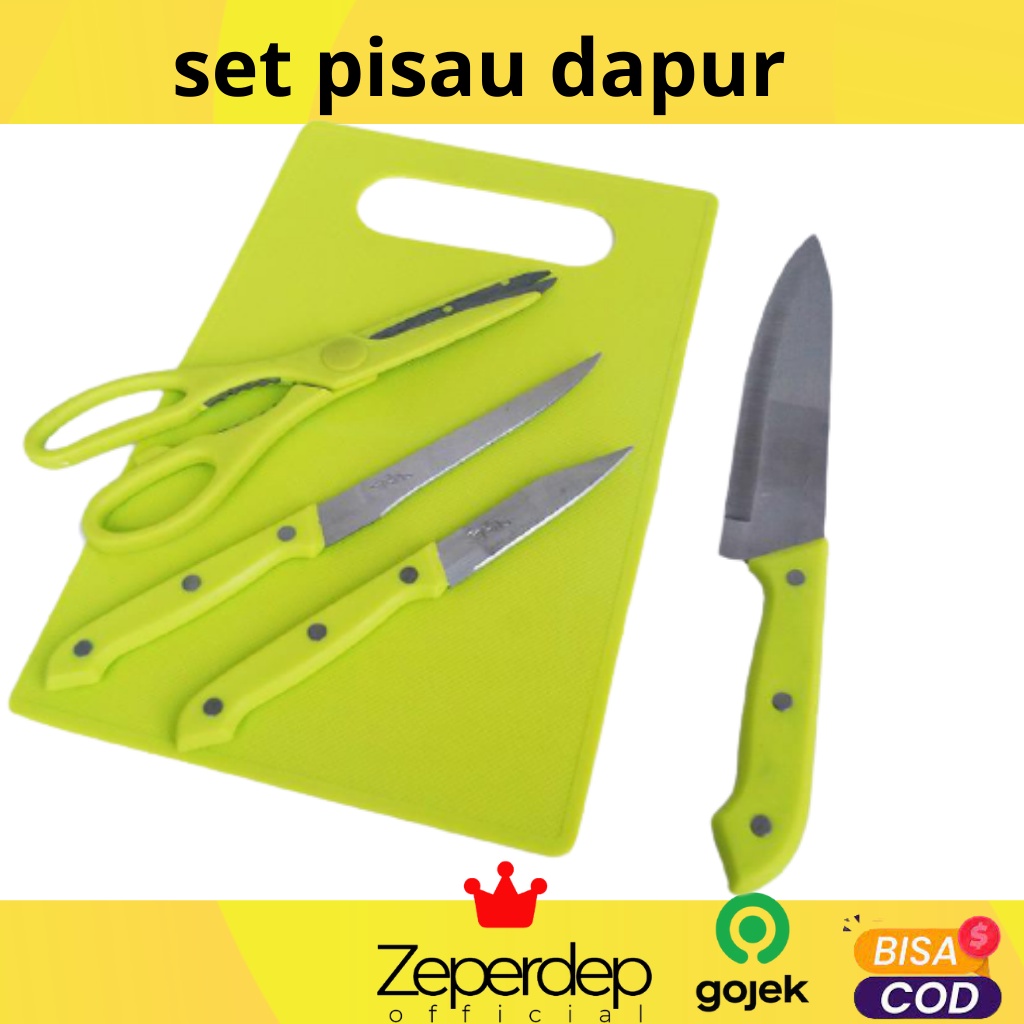 set pisau dapur 5pcs murah pisau dapur set tajam murah paket pisau dapur lengkap satu set set pisau 